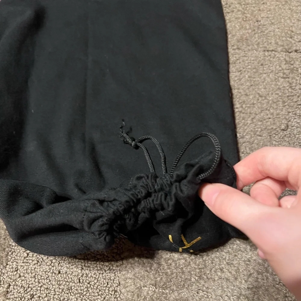 Rebecca Minkoff Dust Bag Black Fabric Gold Metallic Lettering Storage Designer - Picture 4 of 7